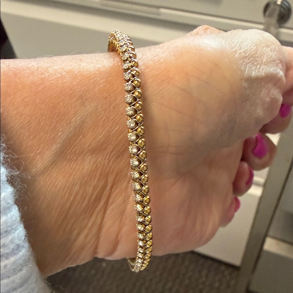 Mignot Faget Halo Gold Crystal Bangle Bracelet - Women Jewelry